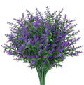 8 Bundles Artificial Flowers UV Resistant Fake Plants Outdoor Home Garden Decor